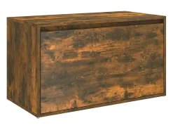 Banco de entrada 80x40x45 cm Roble ahumado Madera de ingeniería