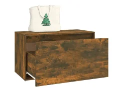 Banco de entrada 80x40x45 cm Roble ahumado Madera de ingeniería