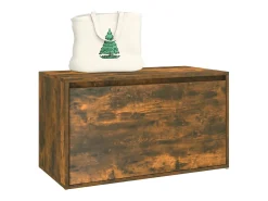 Banco de entrada 80x40x45 cm Roble ahumado Madera de ingeniería