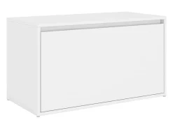Banco de pasillo de madera de ingeniería blanco 80x40x45 cm