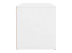 Banco de pasillo de madera de ingeniería blanco 80x40x45 cm