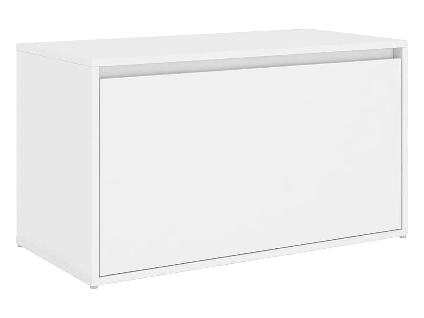 Banco de pasillo de madera de ingeniería blanco 80x40x45 cm ES130603