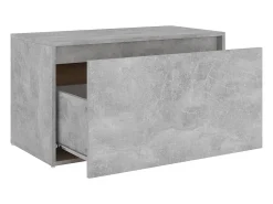 Banco de pasillo madera de ingeniería gris hormigón 80x40x45 cm