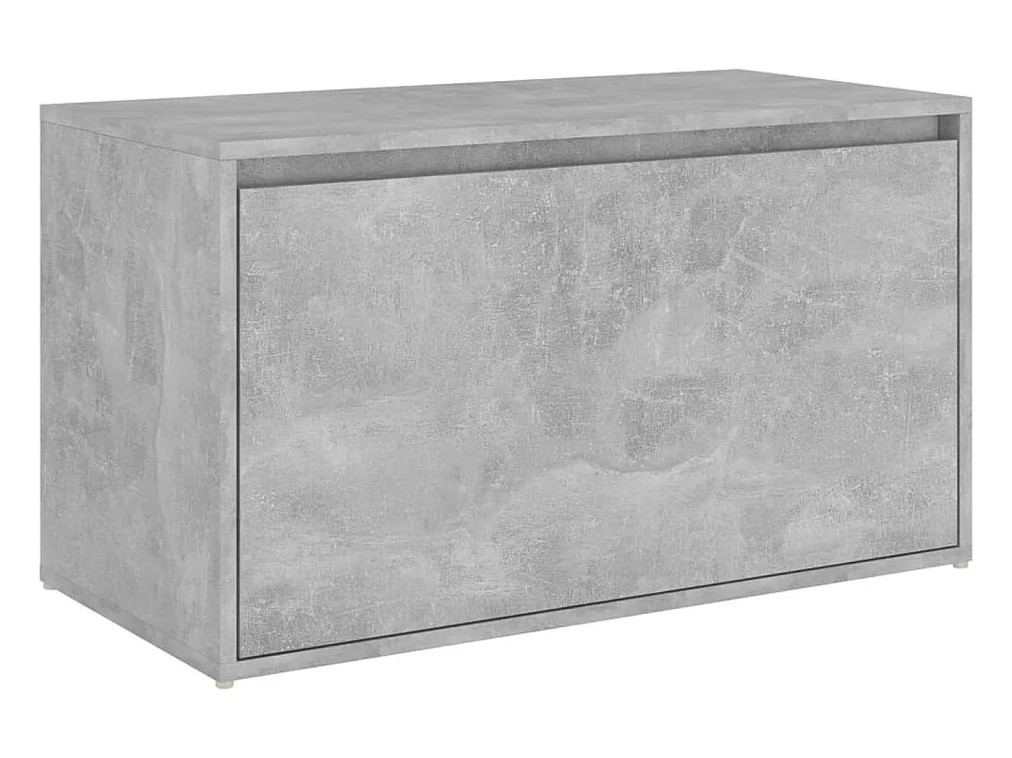 Banco de pasillo madera de ingeniería gris hormigón 80x40x45 cm