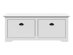 Banco de recibidor blanco BODO 114x40x45 cm