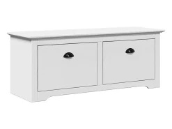 Banco de recibidor blanco BODO 114x40x45 cm