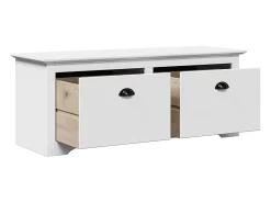 Banco de recibidor blanco BODO 114x40x45 cm