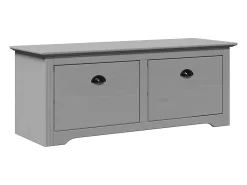 Banco de recibidor gris BODO 114x40x45 cm