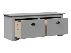 Banco de recibidor gris BODO 114x40x45 cm
