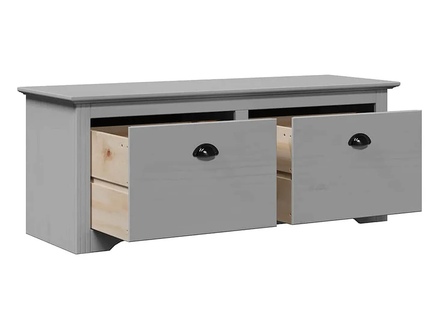 Banco de recibidor gris BODO 114x40x45 cm
