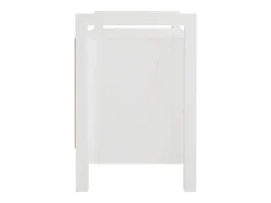 Banco de recibidor madera maciza de pino blanco 80x40x60 cm