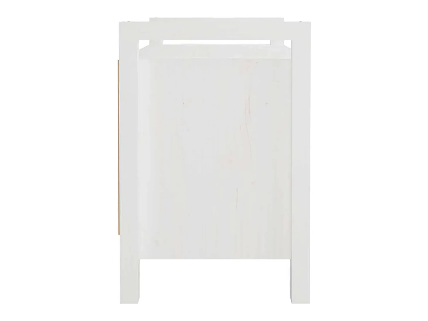 Banco de recibidor madera maciza de pino blanco 80x40x60 cm
