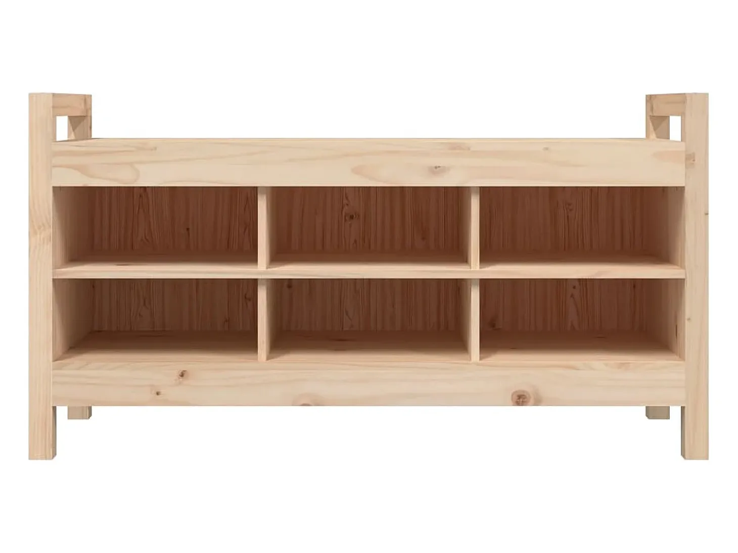 Banco de recibidor madera maciza de pino 110x40x60 cm ES711947