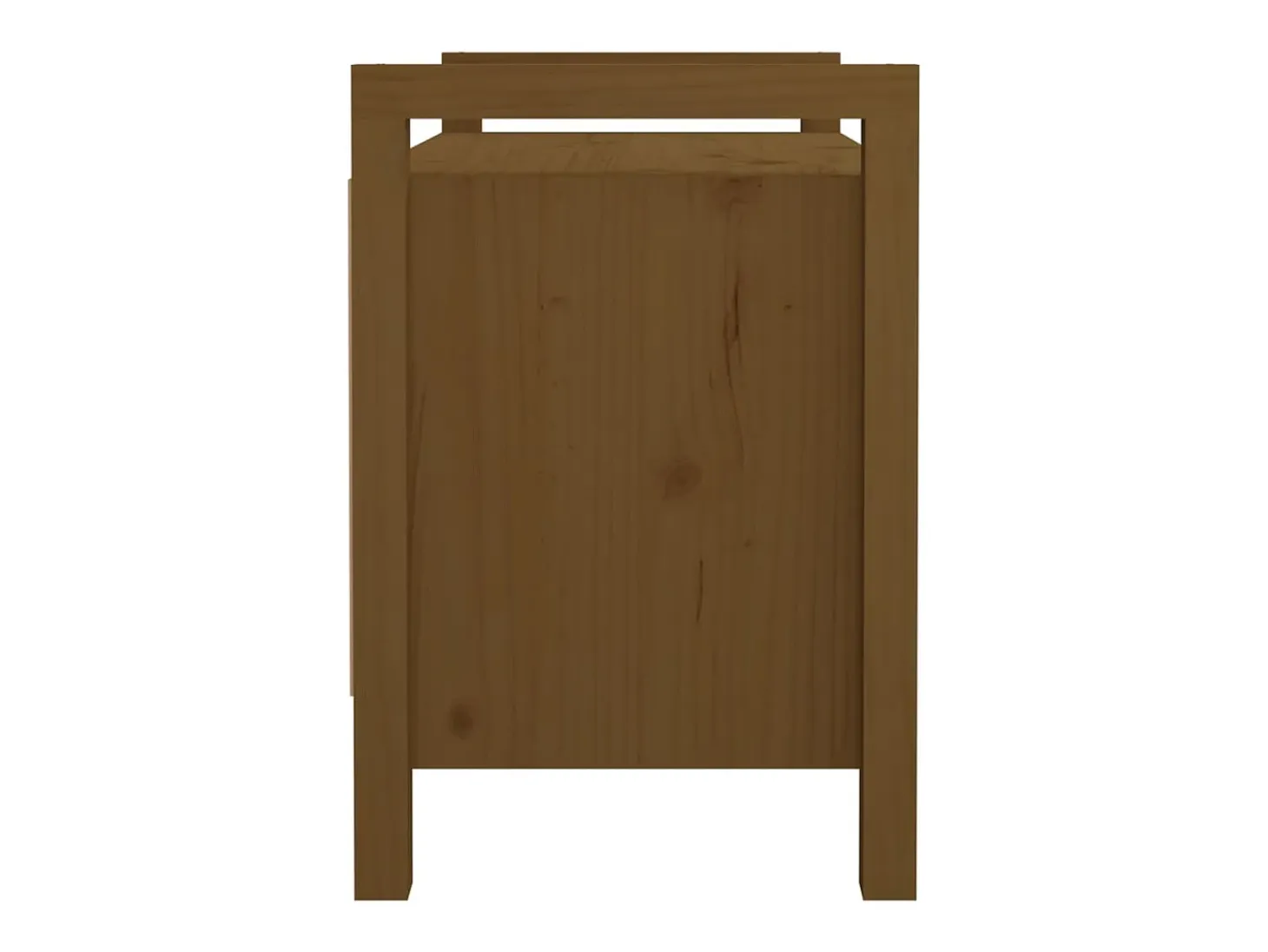Banco de recibidor madera maciza de pino marrón miel 80x40x60cm ES685313