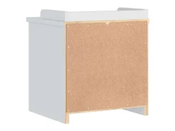 Banco de recibidor SANDNES blanco 45x40x50 cm madera maciza de pino