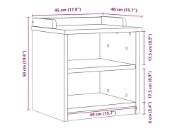 Banco de recibidor SANDNES blanco 45x40x50 cm madera maciza de pino
