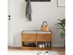 Banco de recibidor SANDNES 87x40x50 cm madera maciza de pino