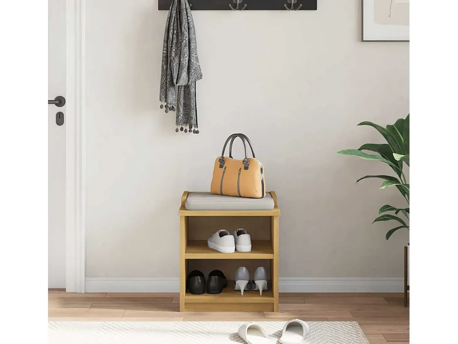 Banco de recibidor SANDNES 45x40x50 cm madera maciza de pino