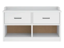 Banco de recibidor SANDNES blanco 87x40x50 cm madera maciza de pino