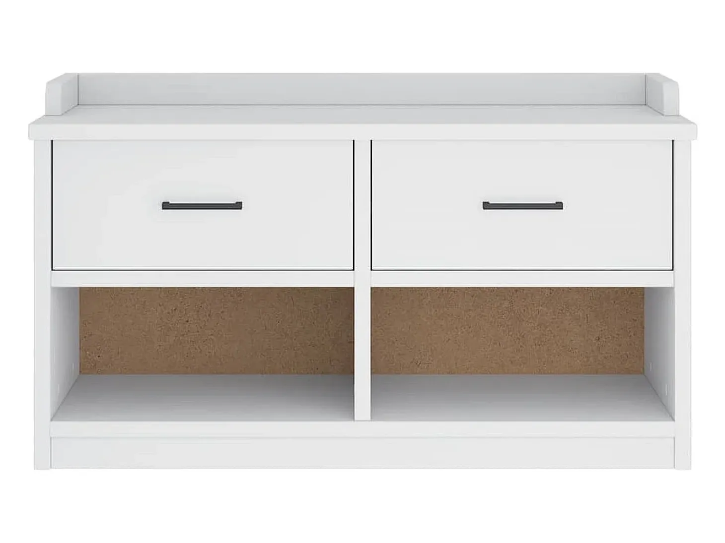 Banco de recibidor SANDNES blanco 87x40x50 cm madera maciza de pino