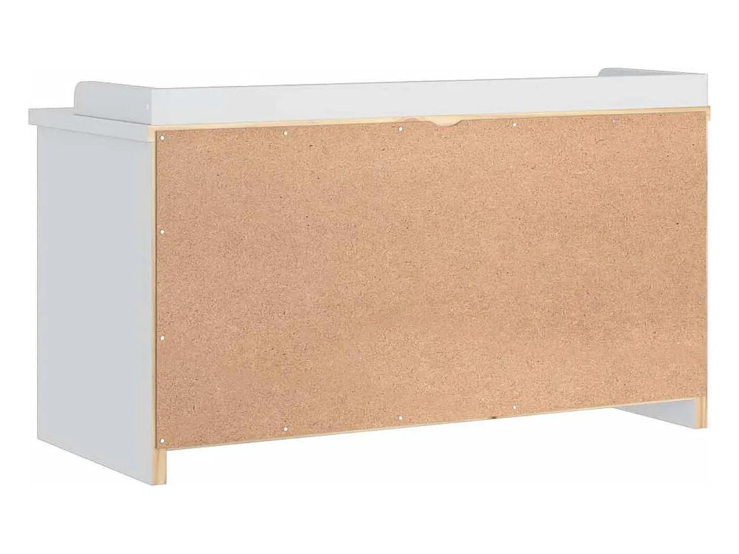 Banco de recibidor SANDNES blanco 87x40x50 cm madera maciza de pino