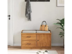 Banco de recibidor SANDNES 87x40x50 cm madera maciza de pino