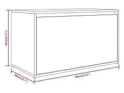 Banco de recibidor 80x40x45 cm Sonoma gris Madera de ingeniería