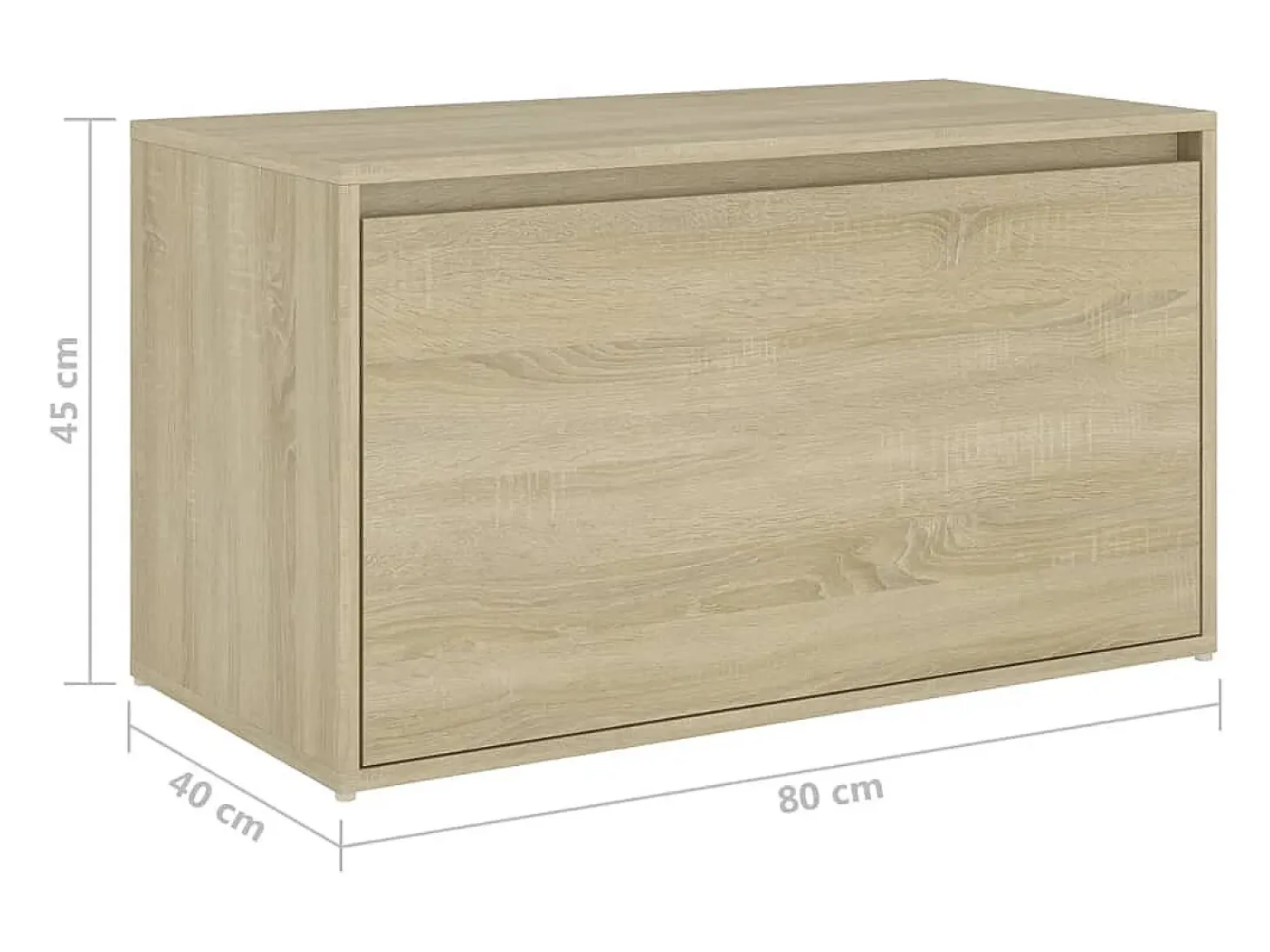 Banco de recibidor 80x40x45 cm Roble Sonoma Madera de ingeniería