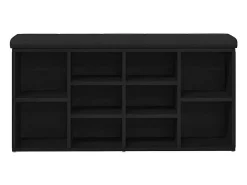Banco de zapatos negro 100 x 30 x 48 cm Madera de ingeniería