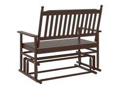 Banco deslizante madera maciza de álamo marrón 118x70x104,5 cm