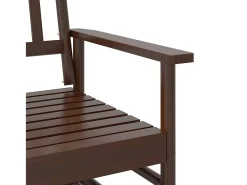 Banco deslizante madera maciza de álamo marrón 118x70x104,5 cm
