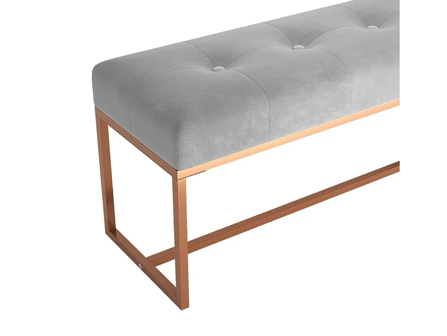 Banco Gris 110x36x45 cm Terciopelo