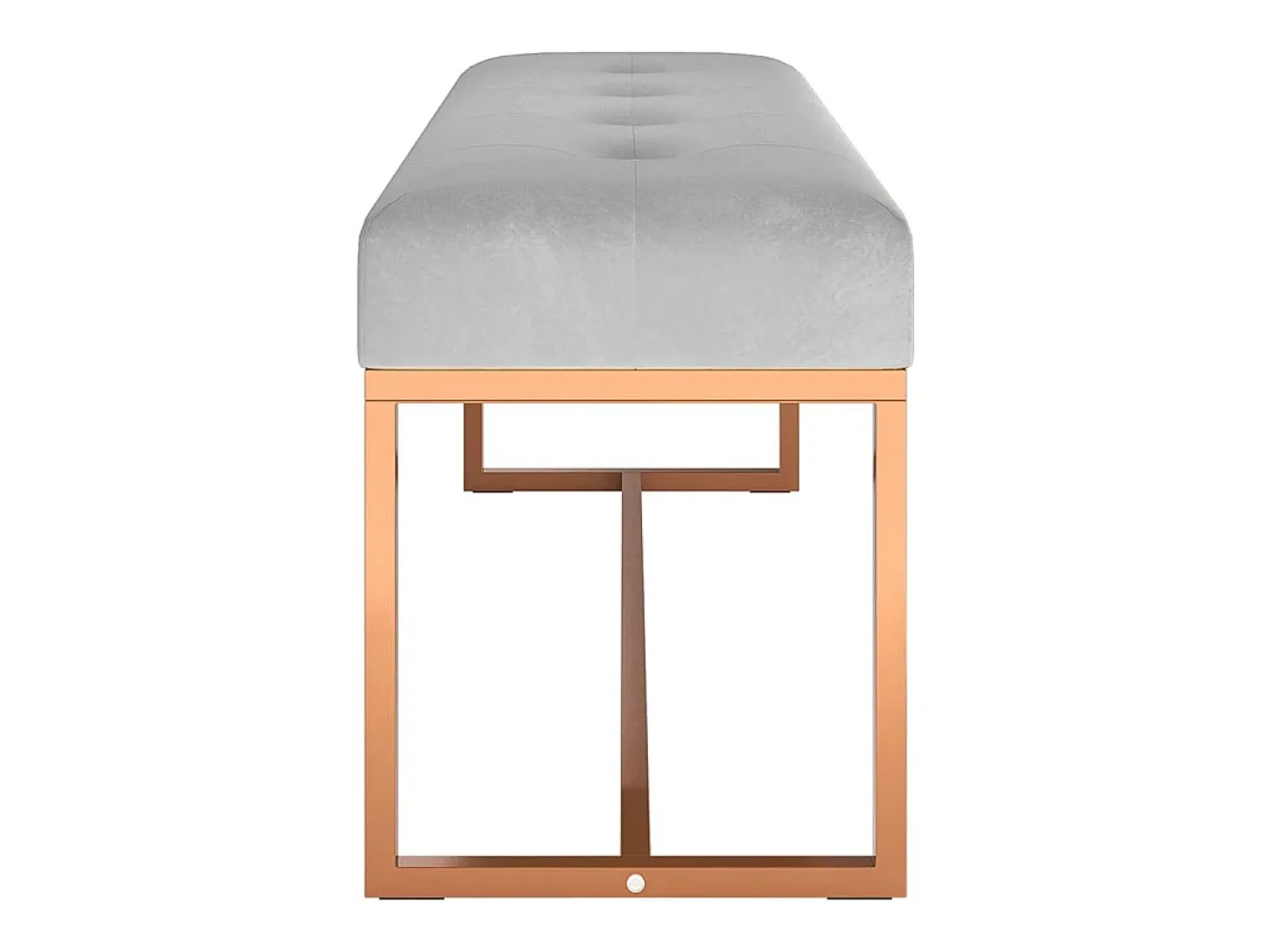 Banco Gris 110x36x45 cm Terciopelo