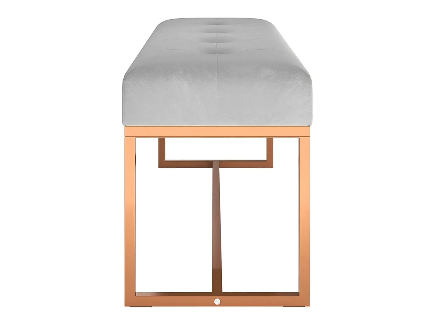 Banco Gris 110x36x45 cm Terciopelo