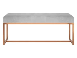 Banco Gris 110x36x45 cm Terciopelo