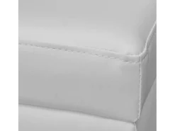 Banco largo de almacenamiento de madera blanca