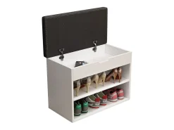 Banco para zapatos blanco 60x30x45 titus