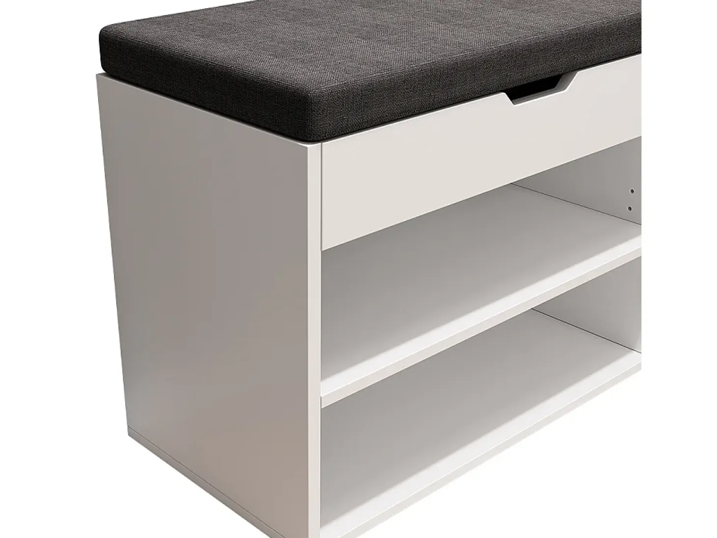 Banco para zapatos blanco 60x30x45 titus