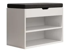 Banco para zapatos blanco 60x30x45 titus