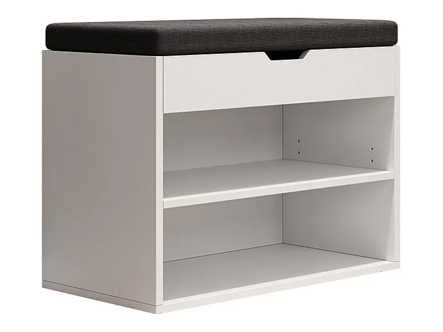 Banco para zapatos blanco 60x30x45 titus