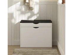 Banco para zapatos blanco 60x30x51 schufy