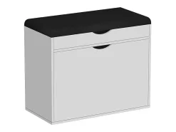 Banco para zapatos blanco 60x30x51 schufy