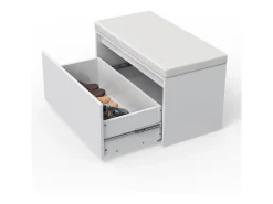 Banco para zapatos blanco 80x39x45 iker