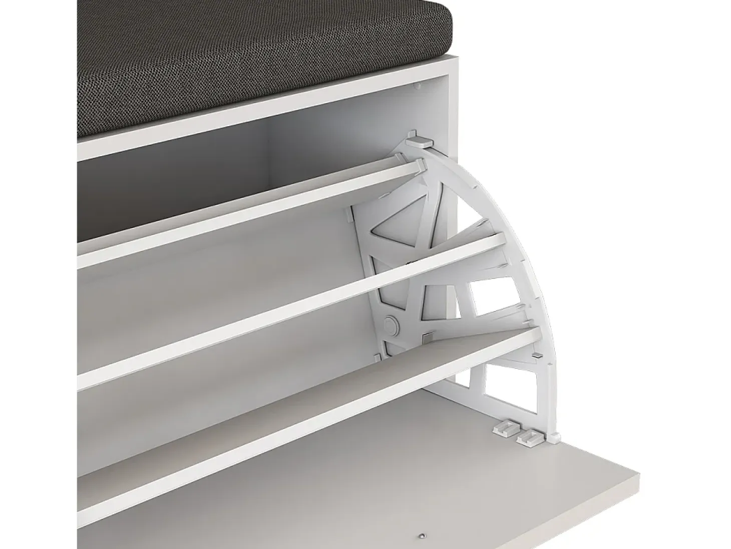 Banco para zapatos blanco 60x30x49.5 georg