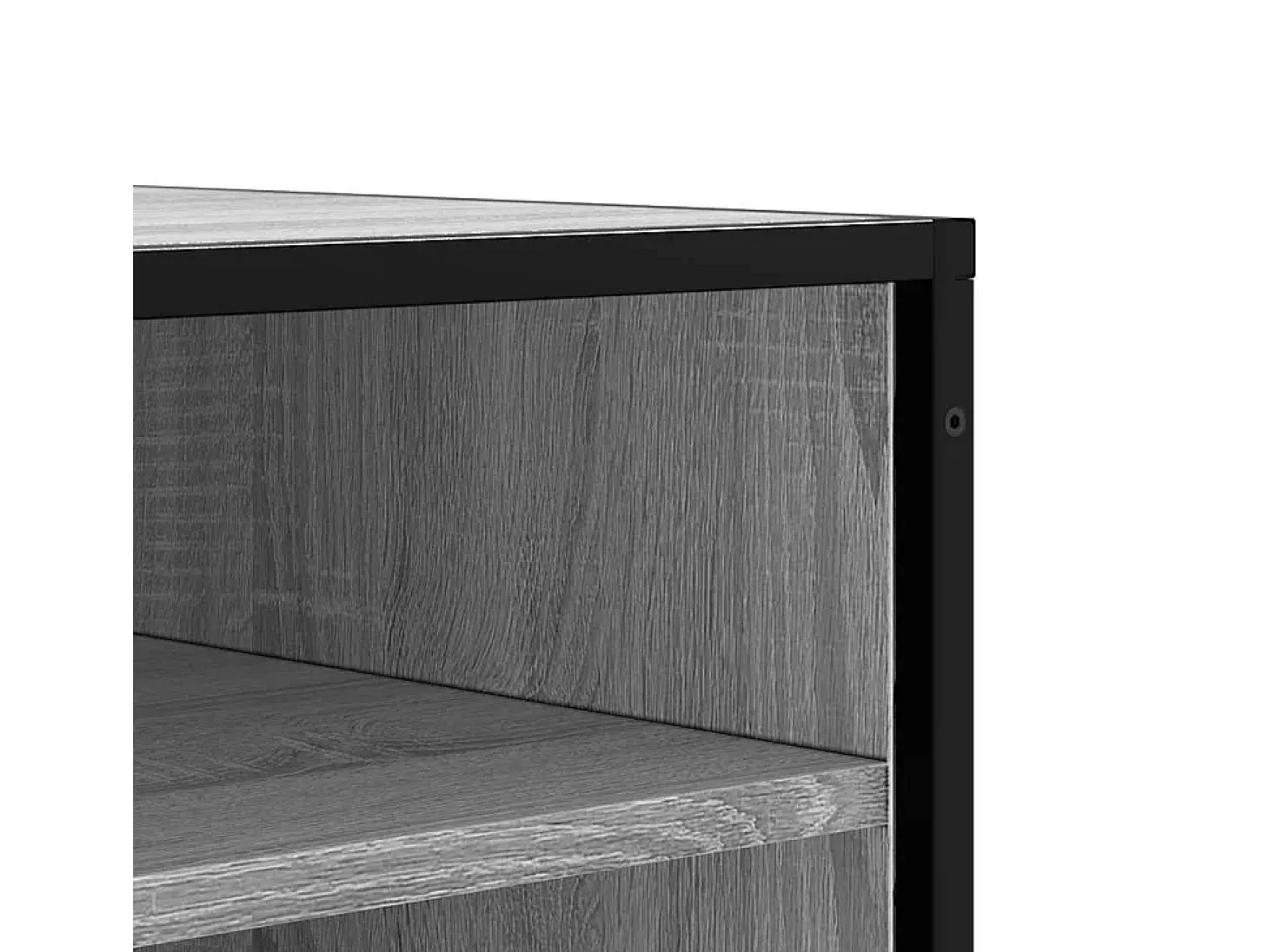 Banco para zapatos de madera de ingeniería y metal gris Sonoma