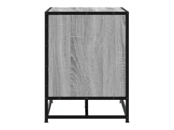 Banco para zapatos de madera de ingeniería y metal gris Sonoma