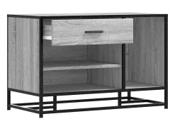 Banco para zapatos de madera de ingeniería y metal gris Sonoma