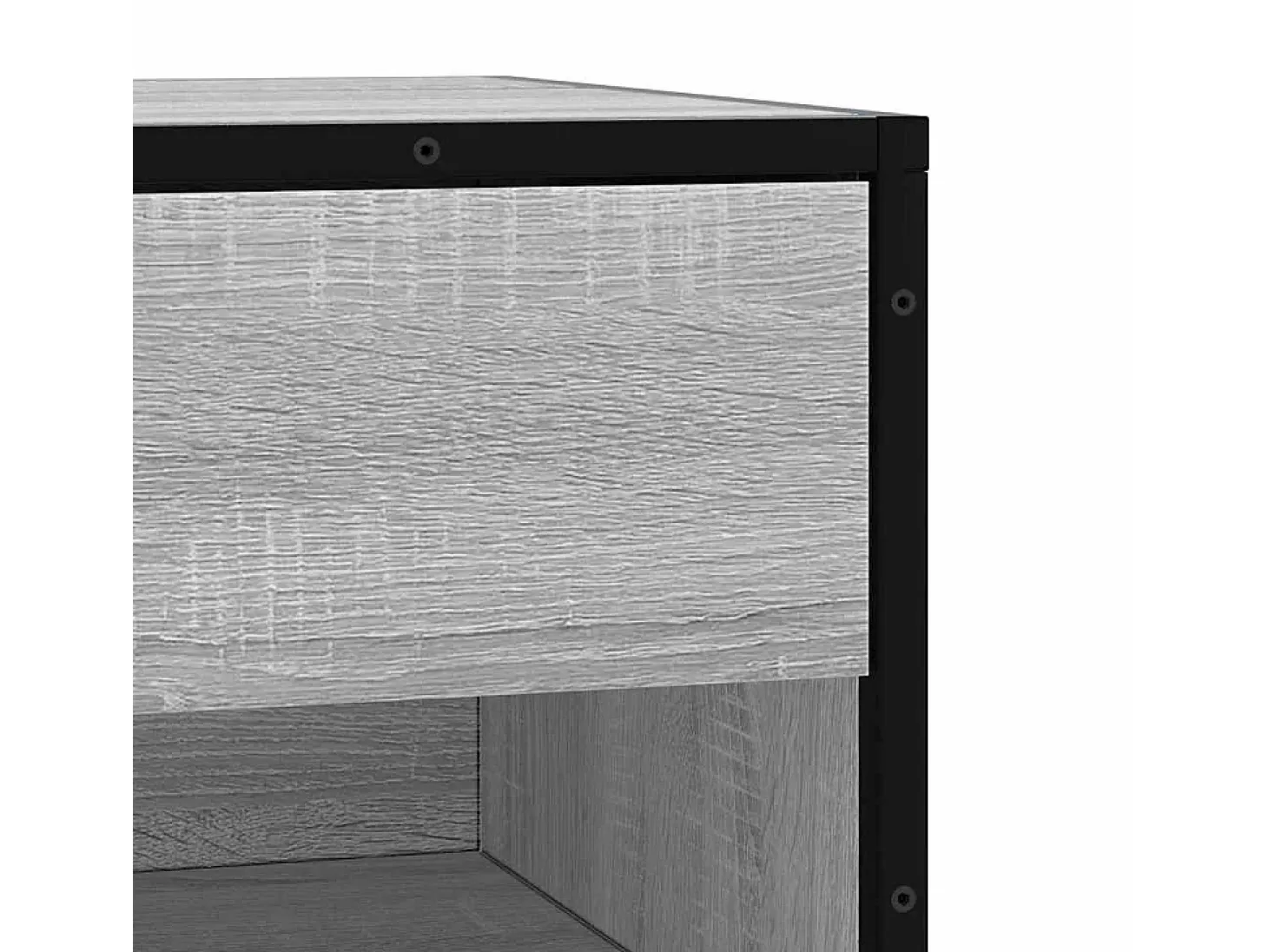Banco para zapatos de madera de ingeniería y metal gris Sonoma