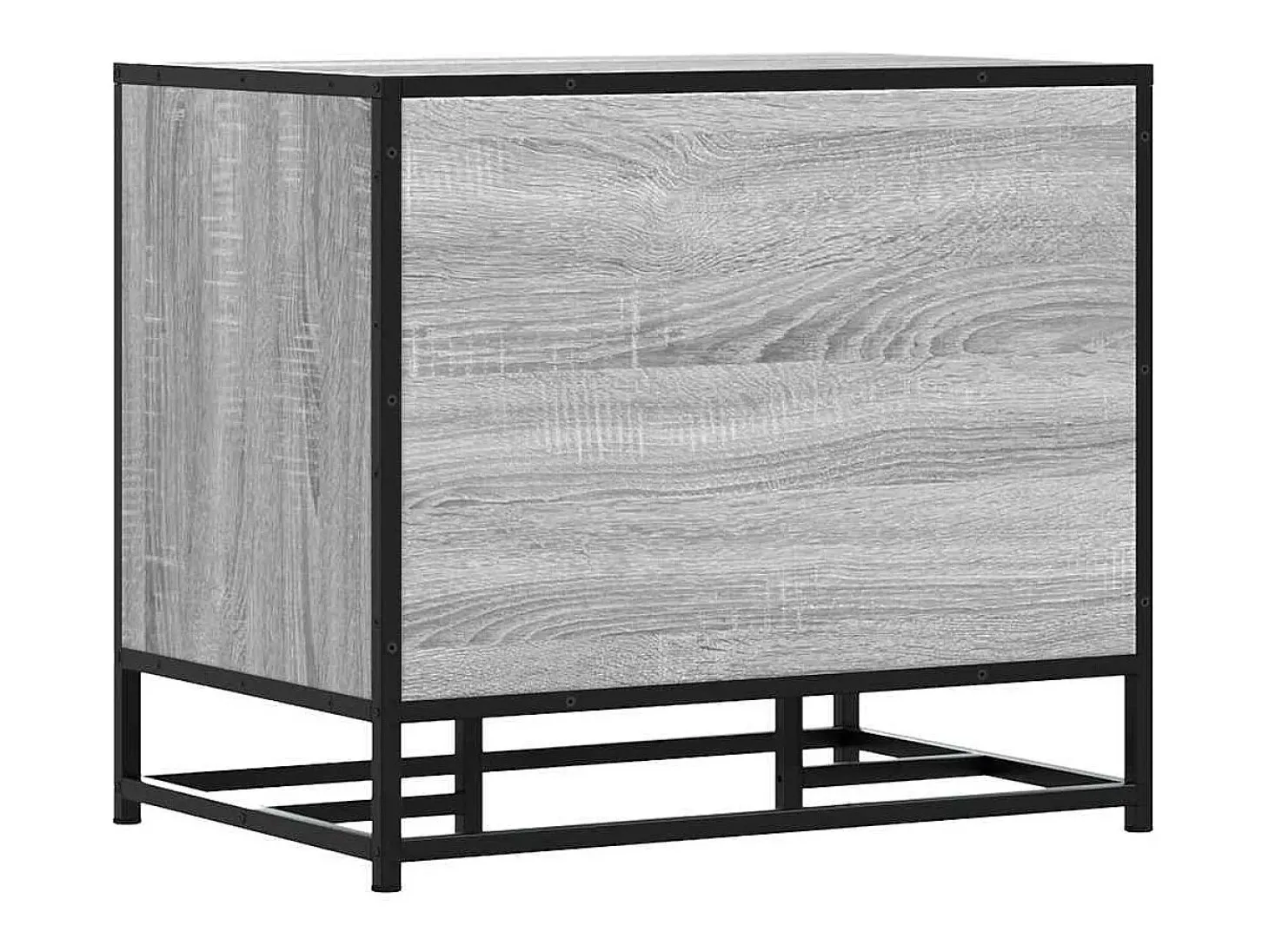 Banco para zapatos de madera de ingeniería y metal gris Sonoma