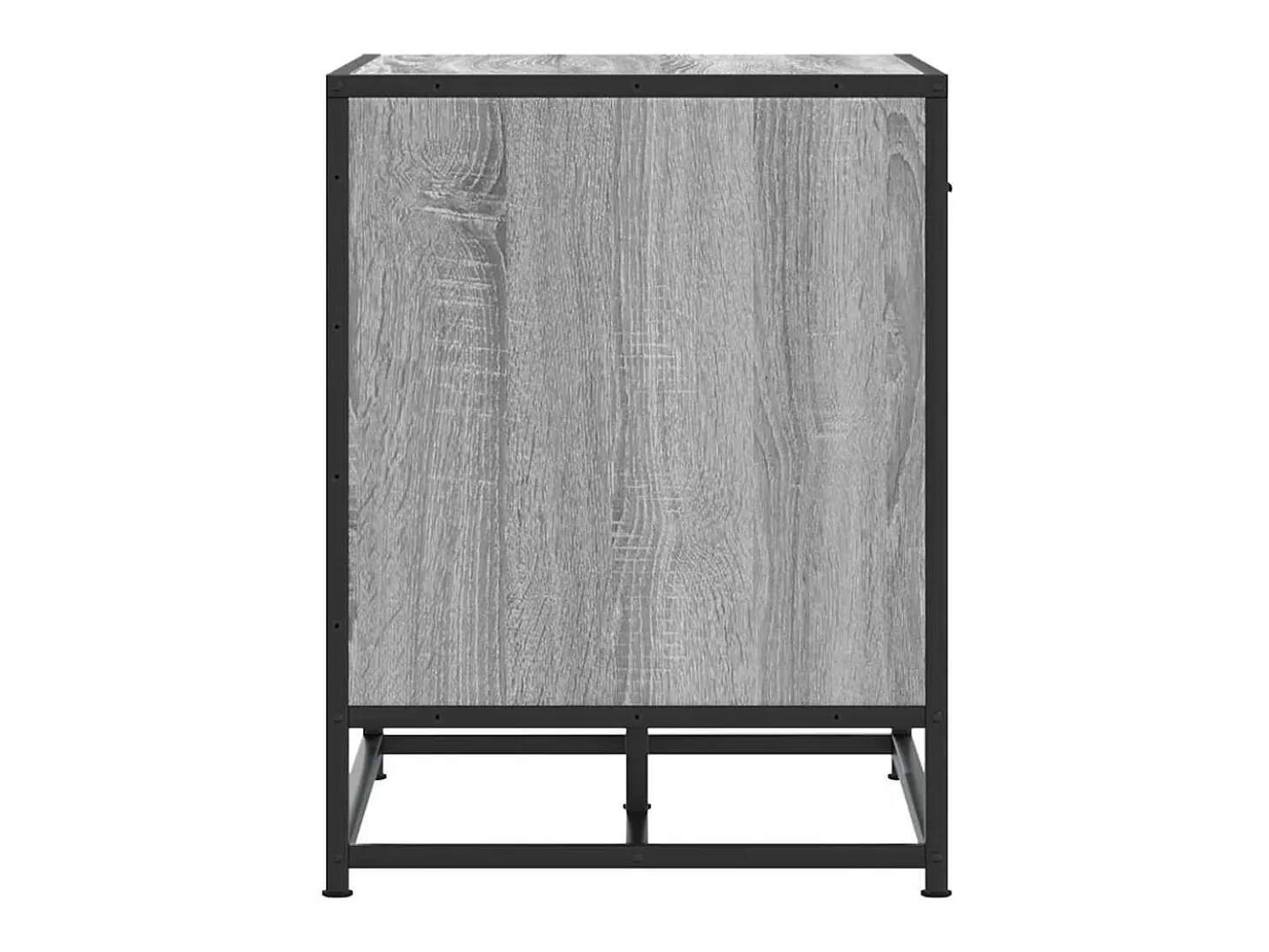 Banco para zapatos de madera de ingeniería y metal gris Sonoma
